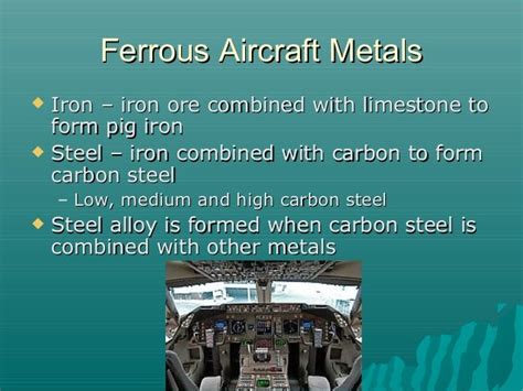 non iron aircraft metals